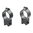 TALLEY 1" HIGH (0.60") 11MM DOVETAIL RINGS, BLACK