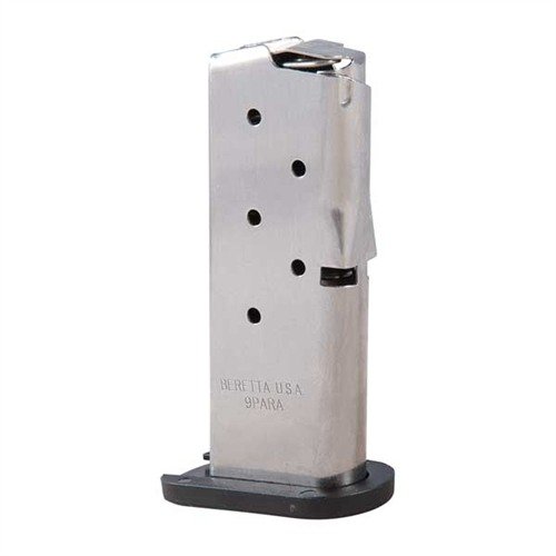 BERETTA USA MAGAZINE, 6-ROUND, SS, 9MM