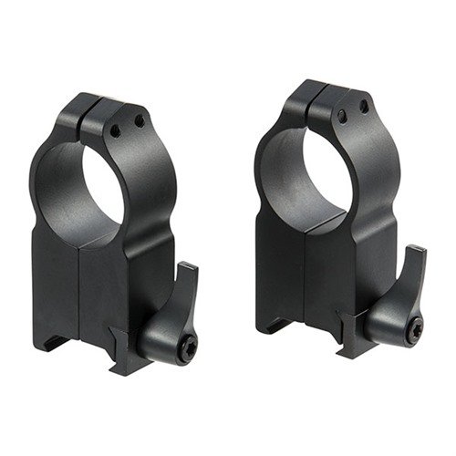 MAXIMA QUICK DETACH RINGS - WARNE MFG. COMPANY 1" DIAMETER ULTRA HIGH (.935") QD RINGS BLACK
