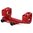 WARNE MFG. COMPANY 34MM ULTRA HIGH (1.435") 0 MOA MOUNT, RED