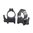 WARNE MFG. COMPANY 1" HIGH (.525") QD RINGS BLACK