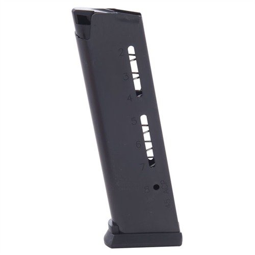 ELITE TACTCAL 1911 45 ACP HANDGUN MAGAZINE WITH POLYMER BASE - WILSON COMBAT GOVT .45 ACP 8-RD, BLACK, POLYMER BASE