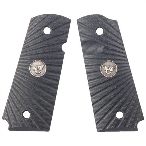 1911 G10 GRIPS - WILSON COMBAT COMPACT, BLK G10, STARBURST GRIP