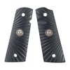 1911 G10 GRIPS - FULLSIZE, BLK G10, STARBURST, FLAT GRIP