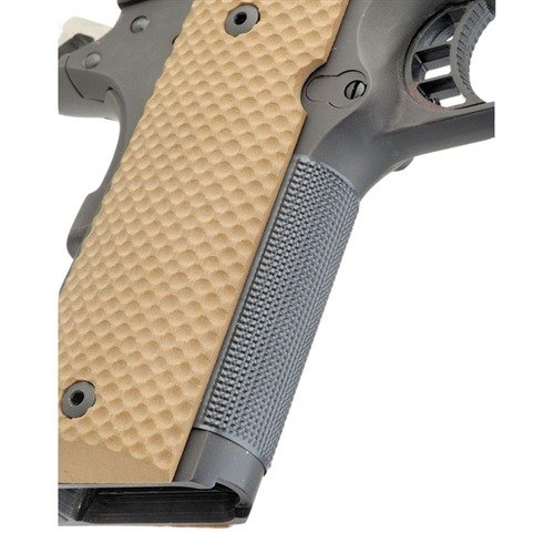 1911 CHECKERED FRONT STRAP - WILSON COMBAT BLUED FRONT STRAP
